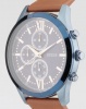 Guess Hudson With Laggage Leather Watch Blue/Tan Photo