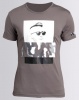 Josalem Camo Face Print Slim Fit Tee Grey Photo