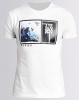 Michael Farwhale Wave Print Slim Fit Tee White Photo