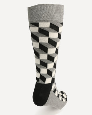 Photo of Happy Socks Filled Optic Socks Grey