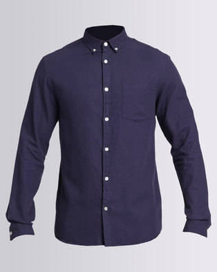 Photo of New Look Long Sleeve Oxford Shirt Navy