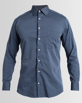 Photo of Robert Daniel Geometric Shirt Blue