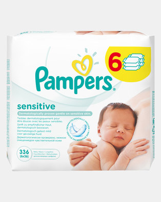 Photo of Pampers Baby Wipes Sensitive 6's 6x56