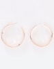 All Heart Flat Bar Hoop Earrings Rose Gold-tone Photo