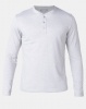 Utopia Basic Long Sleeve Henley Tee Light Grey Photo
