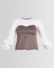 Utopia Check Bustier Top Burgundy Photo
