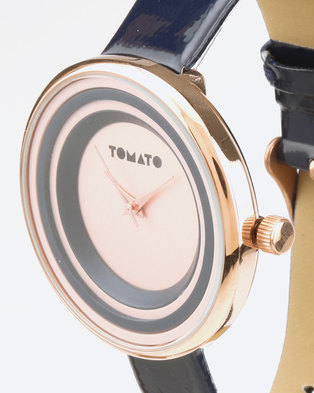 Photo of Tomato Dial Watch Navy Rose Gold-tone