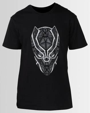 Photo of Primate Collectables Black Panther Face Tee Black
