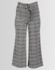 Utopia Check Wide Leg Crop With Ring Belt Pants Black/White Photo