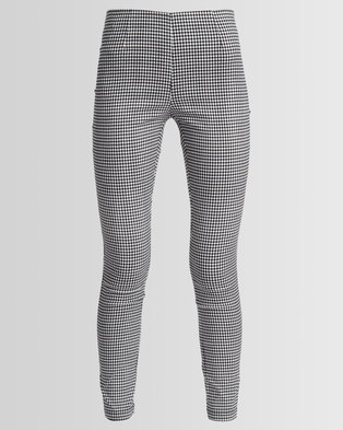 Photo of New Look Gingham Bengaline Trousers Grey