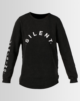 Photo of Silent Theory Printed Logo Sweatshirt Black