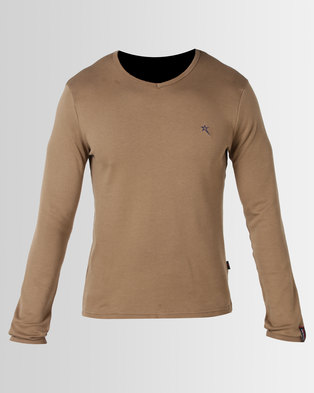 Photo of Soviet DUST Mens Long Sleeve Top Taupe