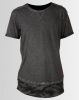 Ringspun Nordic Camo Detail Washed T-shirt Charcoal Photo