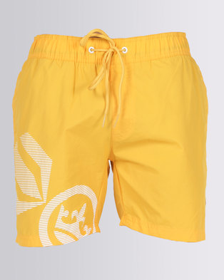 Photo of Crosshatch Ramires Symbol Swim Shorts Saffron Yellow