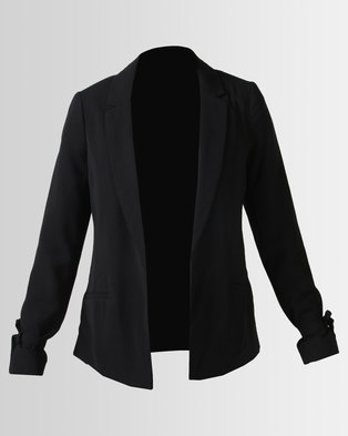 Photo of New Look Tie Sleeve Blazer Black
