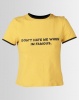 Utopia by Ereshaah Cropped T-Shirt With Print Mustard Photo