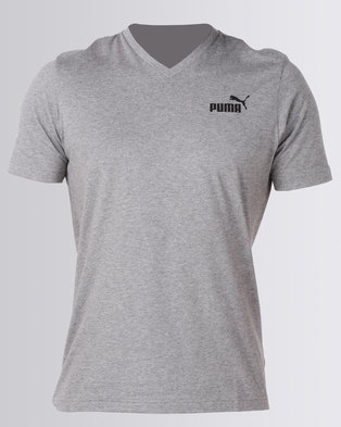 Photo of Puma Sportstyle Core Ess V Neck Tee Grey