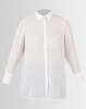 New Look Curves Chiffon Longline Shirt White Photo
