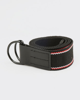 Photo of New Look Entry Woven D Ring Belt Black