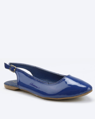 Photo of Utopia X Whistles Patent Slingback Pumps Navy