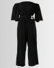 City Goddess London Bardot Culotte Jumpsuit With Belt Black Photo