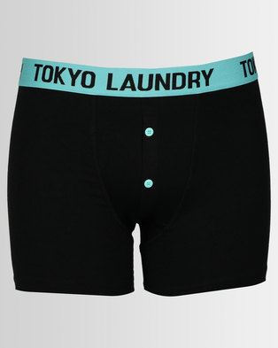 Photo of Tokyo Laundry 2pk Maldon Black Bodyshort Yellow/Teal