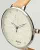 You I You & I Thin Strap Daisy Diamanter Watch Silver-tone and Tan Photo