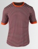 Resist Retro Stripe T-shirt Burgundy Photo