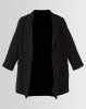 New Look Curves Cross Hatch Stretch Blazer Black Photo