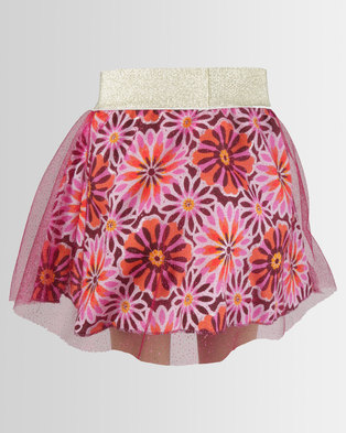 Photo of Kieke Print Skirt With Tulle Overlay Multi