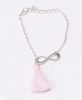 Jewels and Lace 3 Pack Infinity Tassel Friendship Bracelets Silver-tone Photo