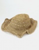 All Heart Crocheted Straw Hat Tan Photo
