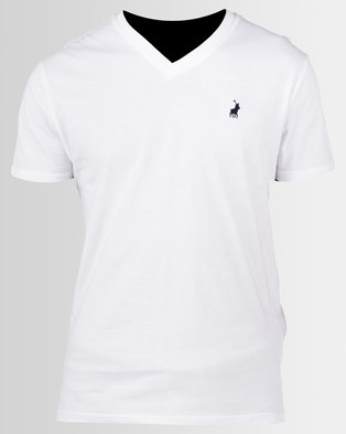Photo of Polo V Neck T-Shirt White