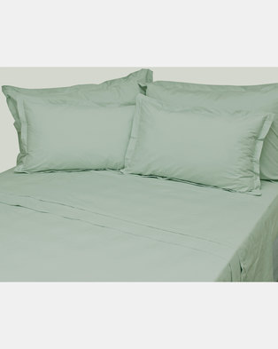 Photo of Sheraton Duvet-Oxford Straight St Sets 200T-100% Percale Sage