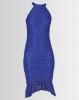 AX Paris Racer Neck Fishtail Dress Blue Photo