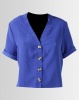 Utopia Button Through Top Blue Photo