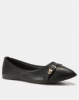 Bata Laser Cut Pointy Flat Black Photo