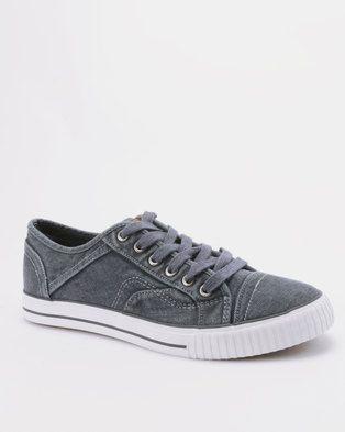 Photo of Tomy Takkies Mens Washed Denim Lace Up Sneakers Light Blue