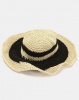 Joy Collectables Floppy Straw Hat Black Two Tone Photo