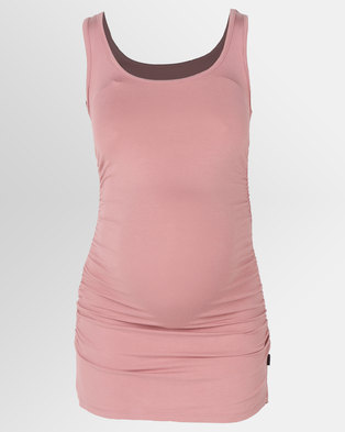 Photo of Cherry Melon Tank Top With Side Detail Deep Blush