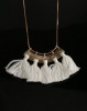 All Heart Fan Tassel Necklace White Photo