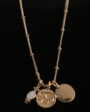 Photo of All Heart Coin Pendant Necklace Gold-Tone