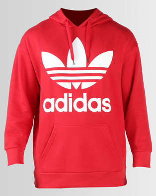 Photo of adidas Originals Men's Oversized Hoodie Red/White