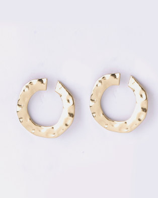 Photo of Black Lemon Rustic Hoops Gold-Toned