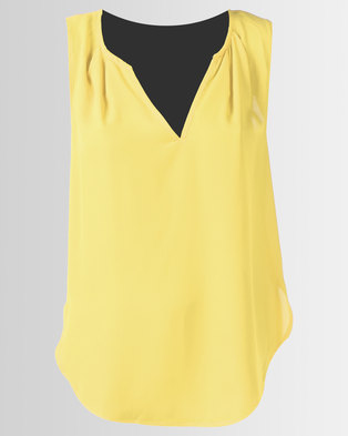 Photo of Utopia Georgette Henley Blouse Yellow