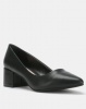Bata Red Label Block Heel Pointy Court Heels Black Photo