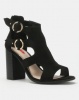 Bata Red Label Block Heel Gladiator Sandals Black Photo