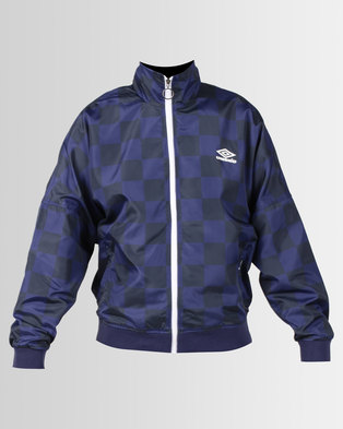 Photo of Umbro X Misguided Rio Oversize Batwing Track Top Patriot Blue