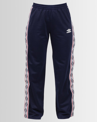 Photo of Umbro X Misguided Taped Tricot Track Pants Patriot Blue