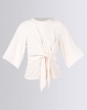 Revenge Tie Front 3/4 Sleeve Top Pink Photo